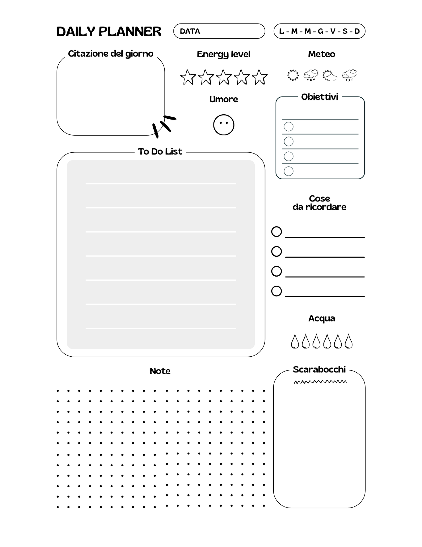 Daily Planner 128 Pagine – Organizza la Tua Vita con Stile