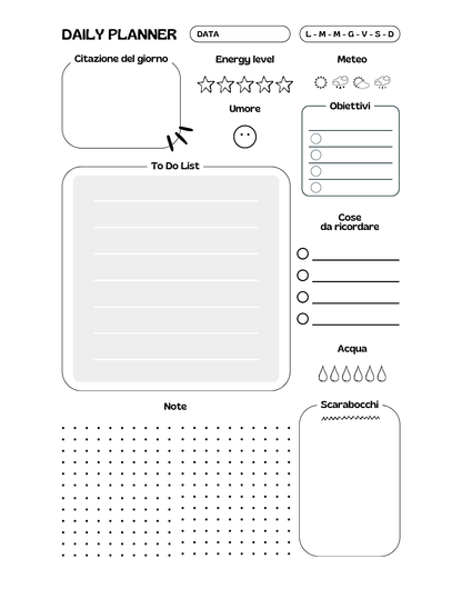Daily Planner 128 Pagine – Organizza la Tua Vita con Stile
