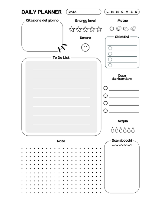 Daily Planner 128 Pagine – Organizza la Tua Vita con Stile